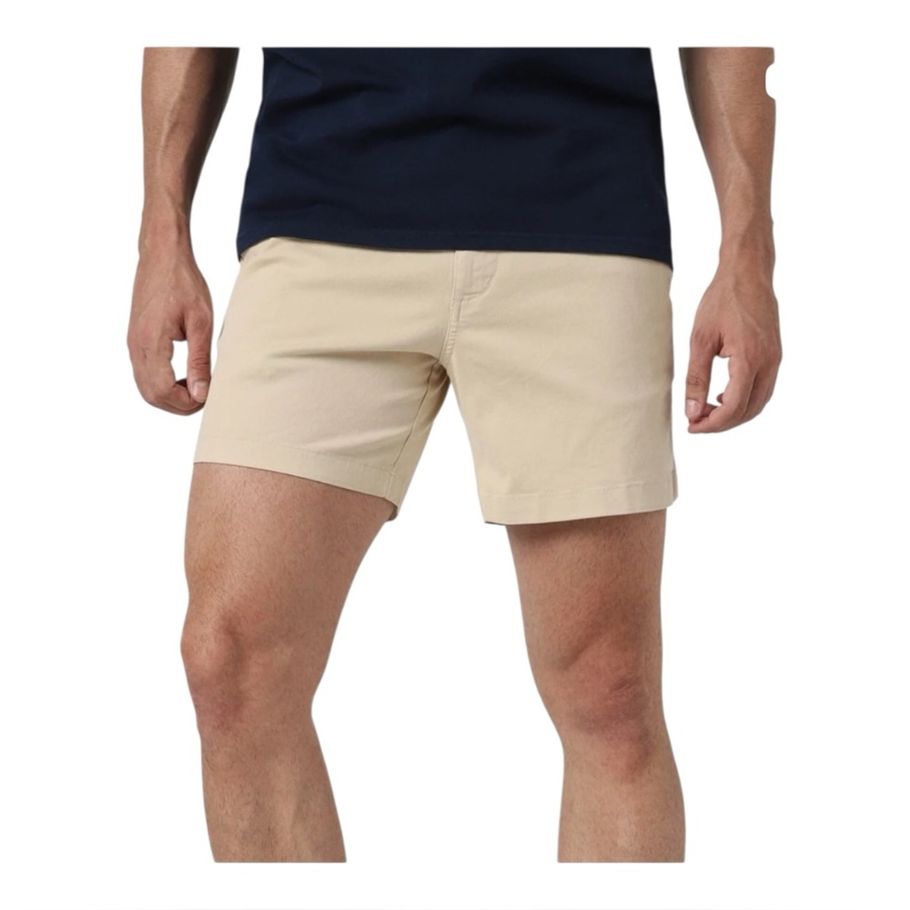 Bearbottom Men’s 5.5” Khaki Stretch Casual Shorts In Sand Dune